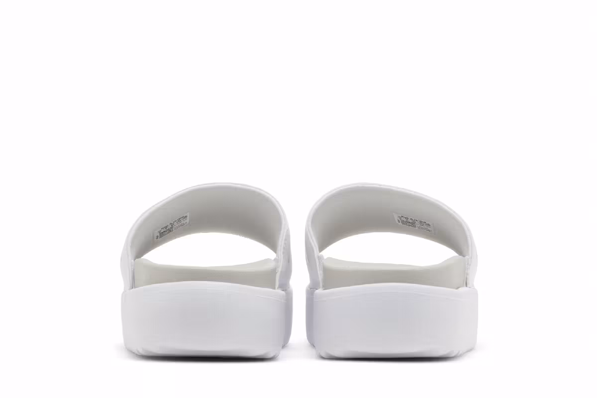 Adidas Women's Adilette Platform Slide White Zero Metallic, view 7