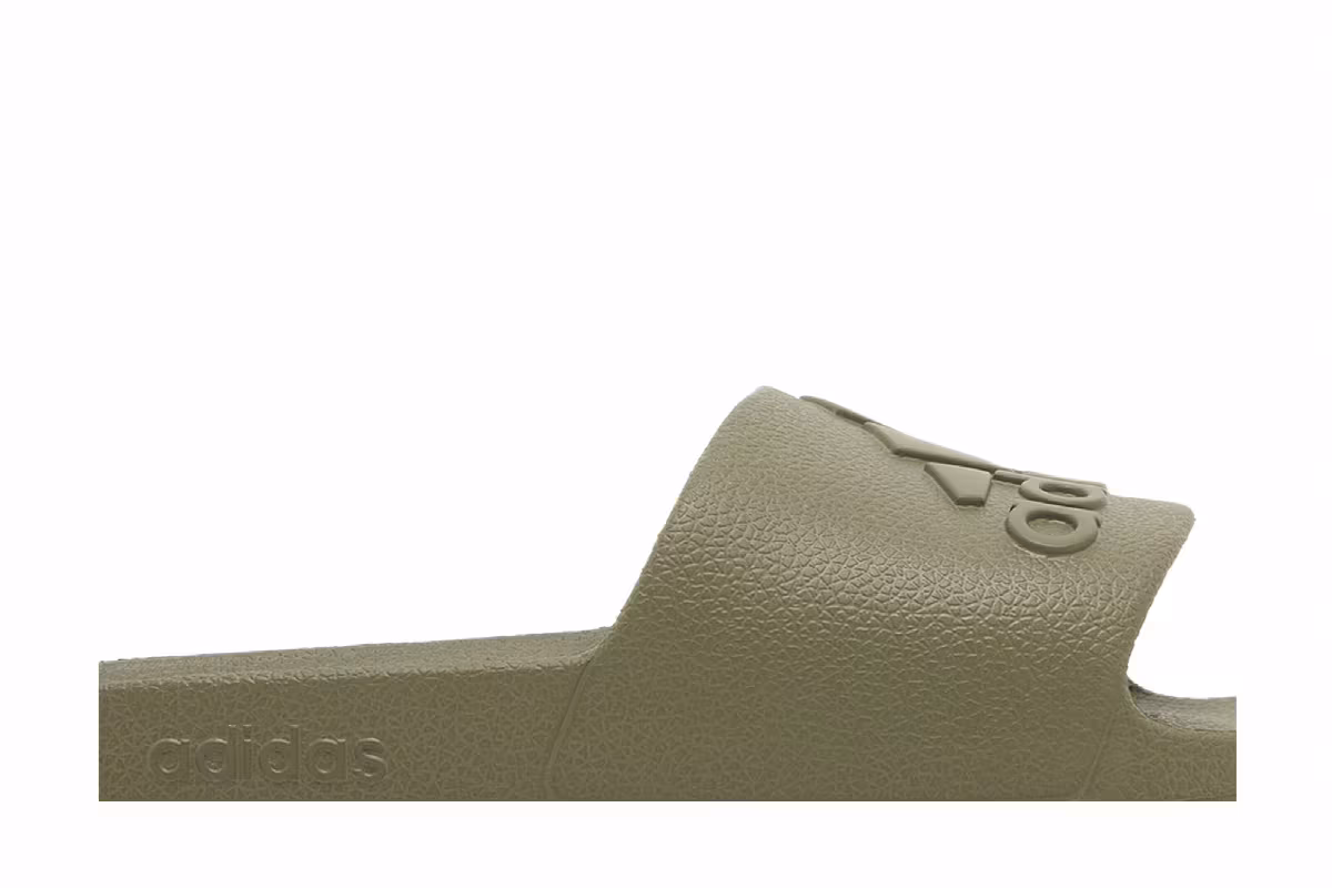 Adidas Adilette Aqua Slides Olive Strata, view 3