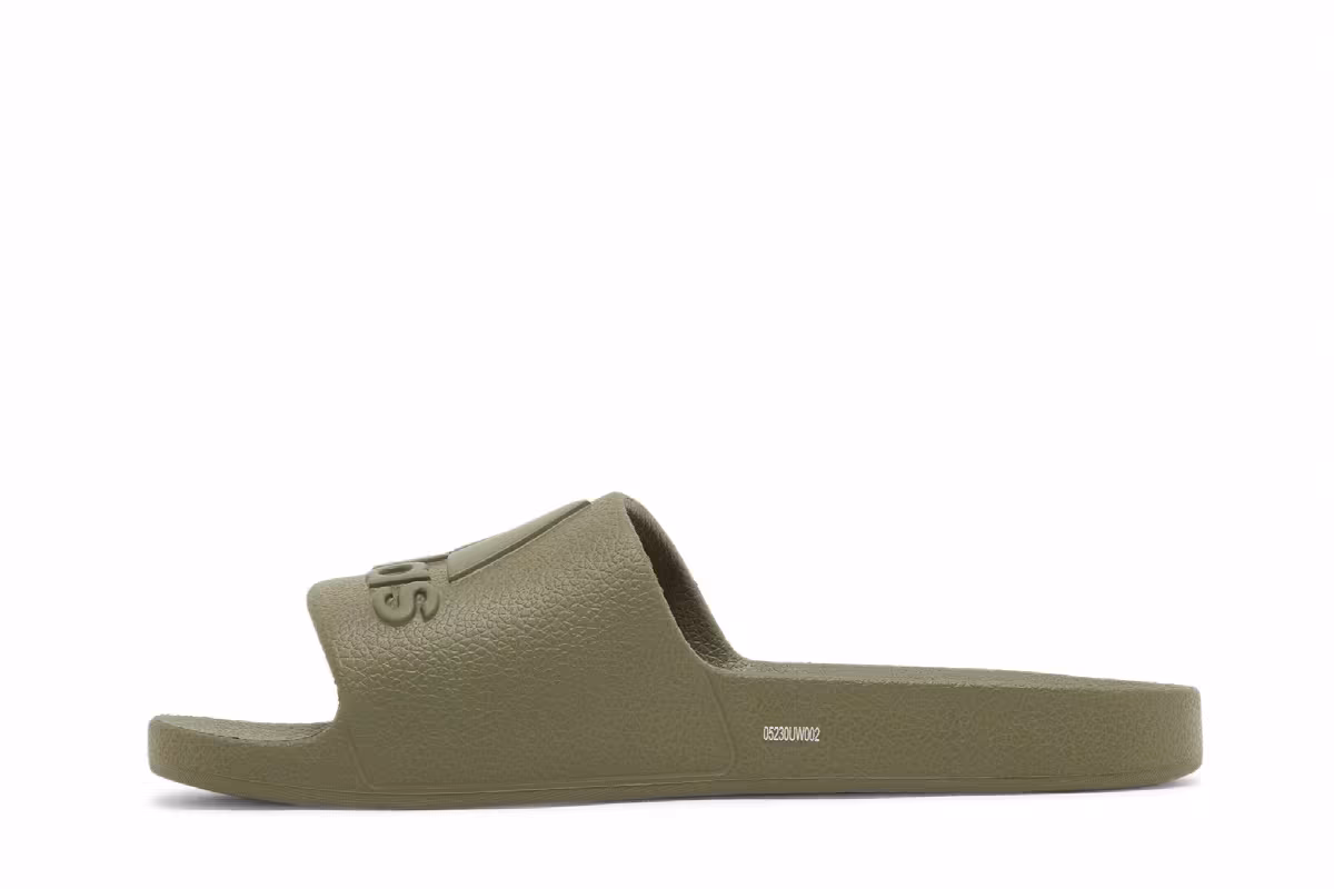 Adidas Adilette Aqua Slides Olive Strata, view 4
