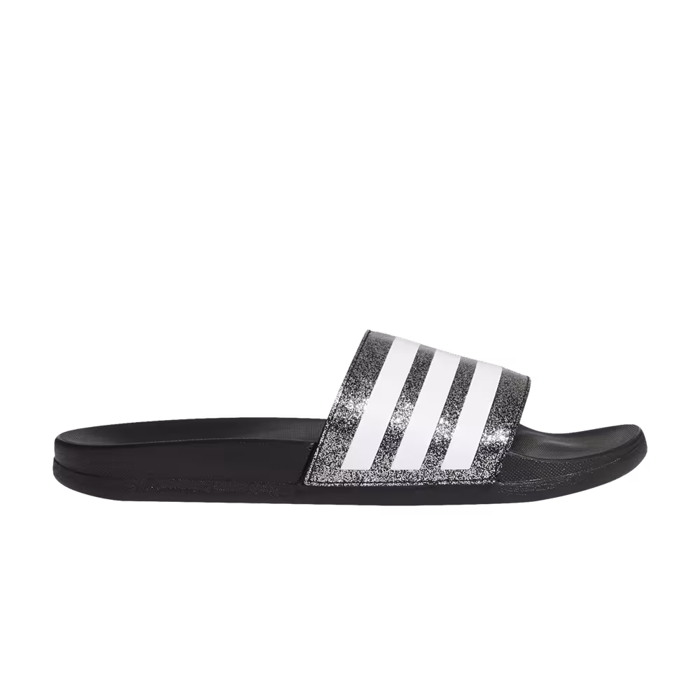 Adidas Adilette Comfort Slide J Black Glitter