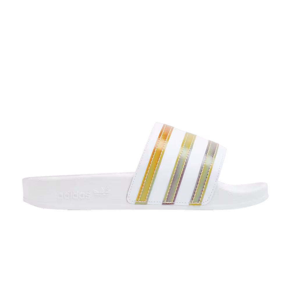 Adidas Adilette Slide J White Multi-Color