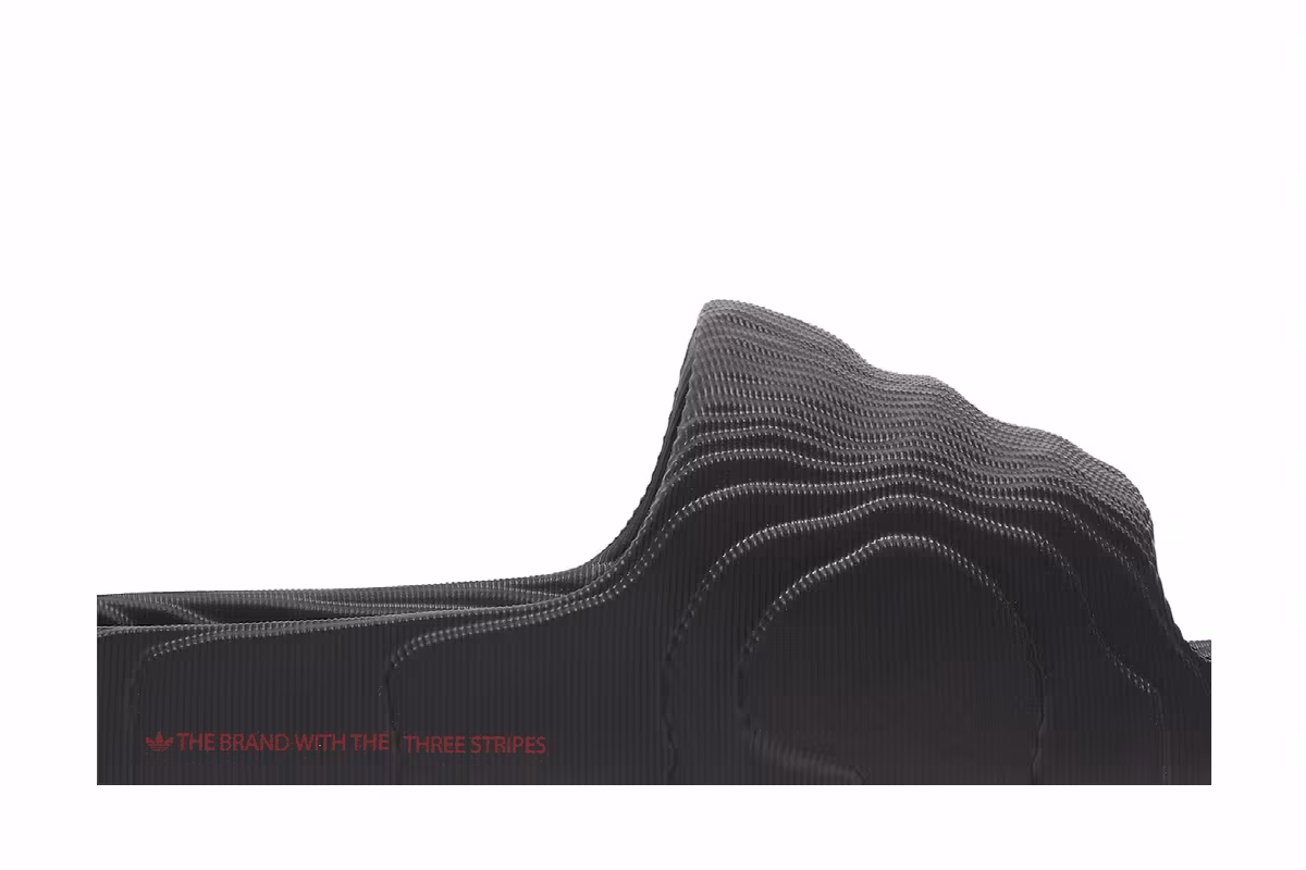 adidas Adilette 22 Slides Black Scarlet, view 3