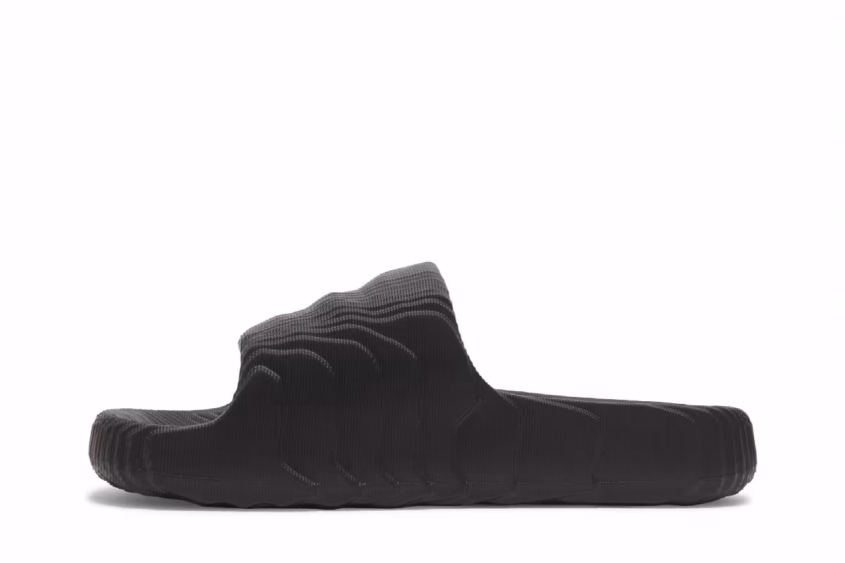 adidas Adilette 22 Slides Black Scarlet, view 4