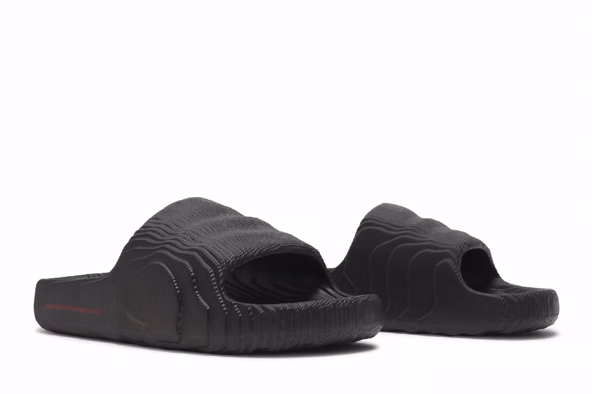 adidas Adilette 22 Slides Black Scarlet, view 9