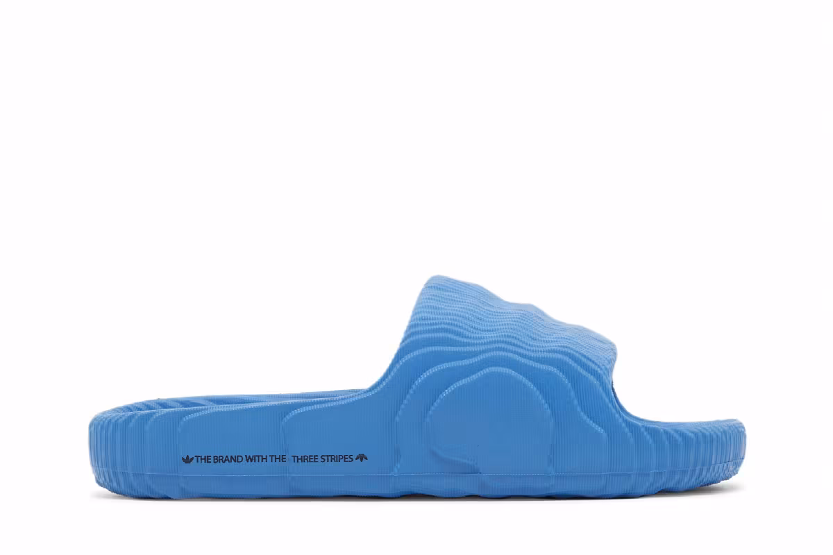 adidas Adilette 22 Slides Bright Blue, view 2