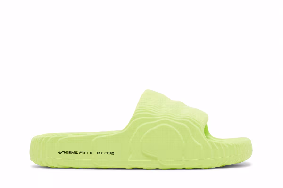 adidas Adilette 22 Slides Solar Yellow, view 2
