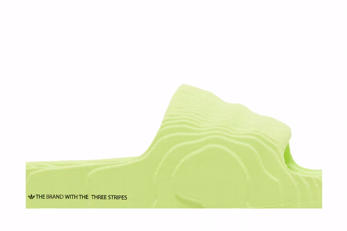 adidas Adilette 22 Slides Solar Yellow, view 3
