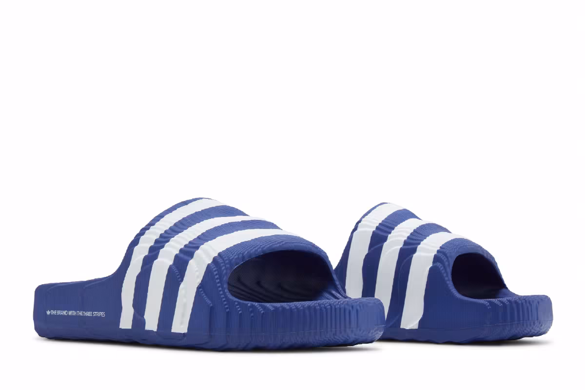 adidas Adilette 22 Slide Royal Blue White, view 9
