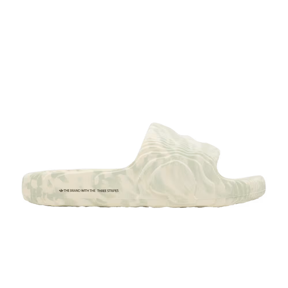 adidas Adilette 22 Slide Cream White Linen Green