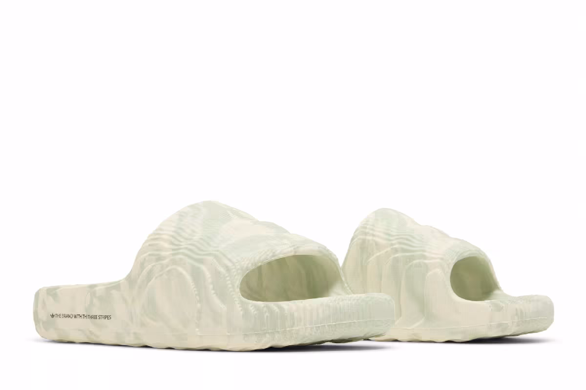 adidas Adilette 22 Slide Cream White Linen Green, view 9