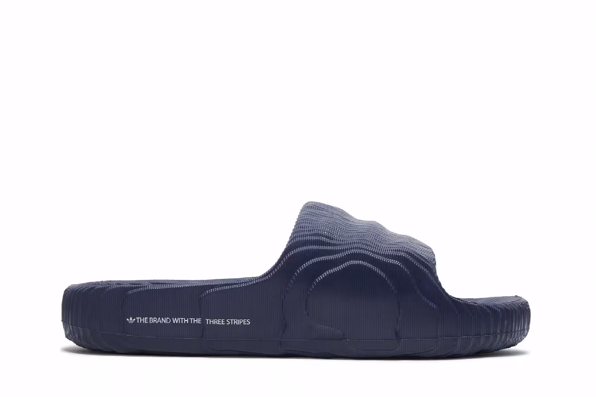 adidas Adilette 22 Slides Dark Blue, view 2