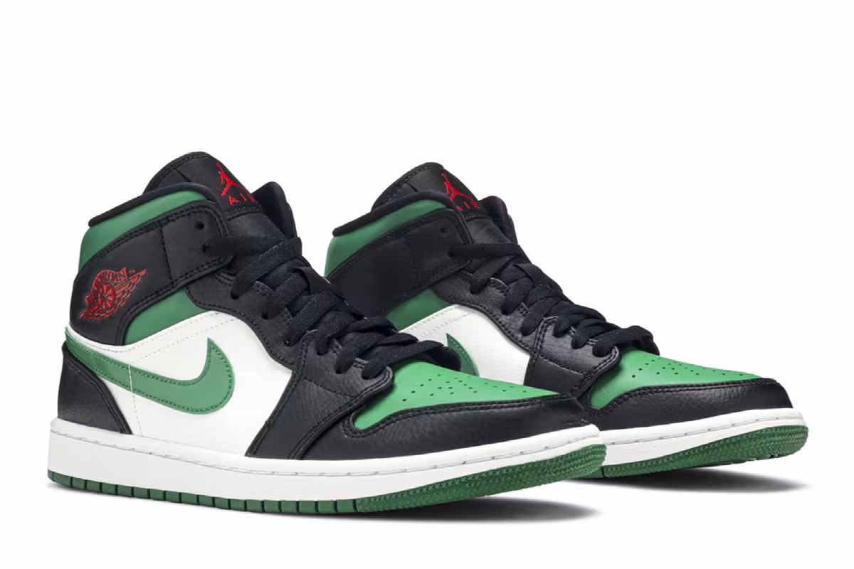 Air Jordan 1 Mid Pine Green, view 9