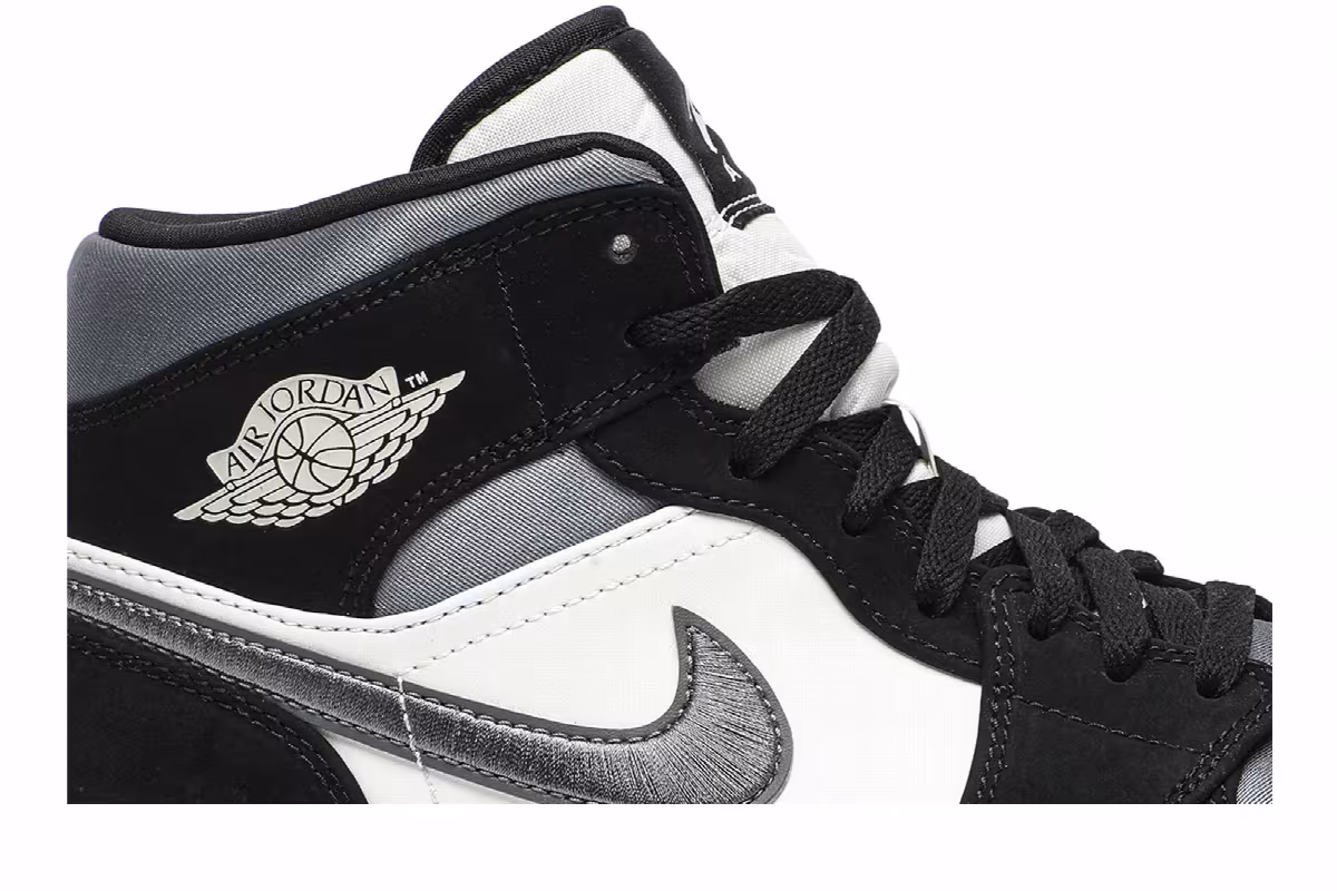Air Jordan 1 Mid SE Satin Smoke Grey, view 3