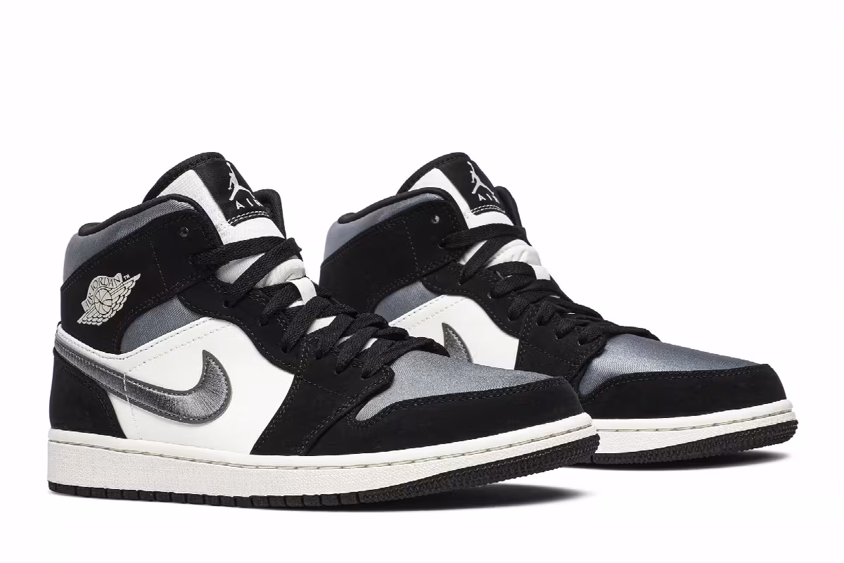 Air Jordan 1 Mid SE Satin Smoke Grey, view 9