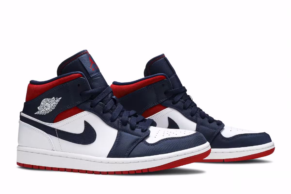Air Jordan 1 Mid SE Olympic, view 9