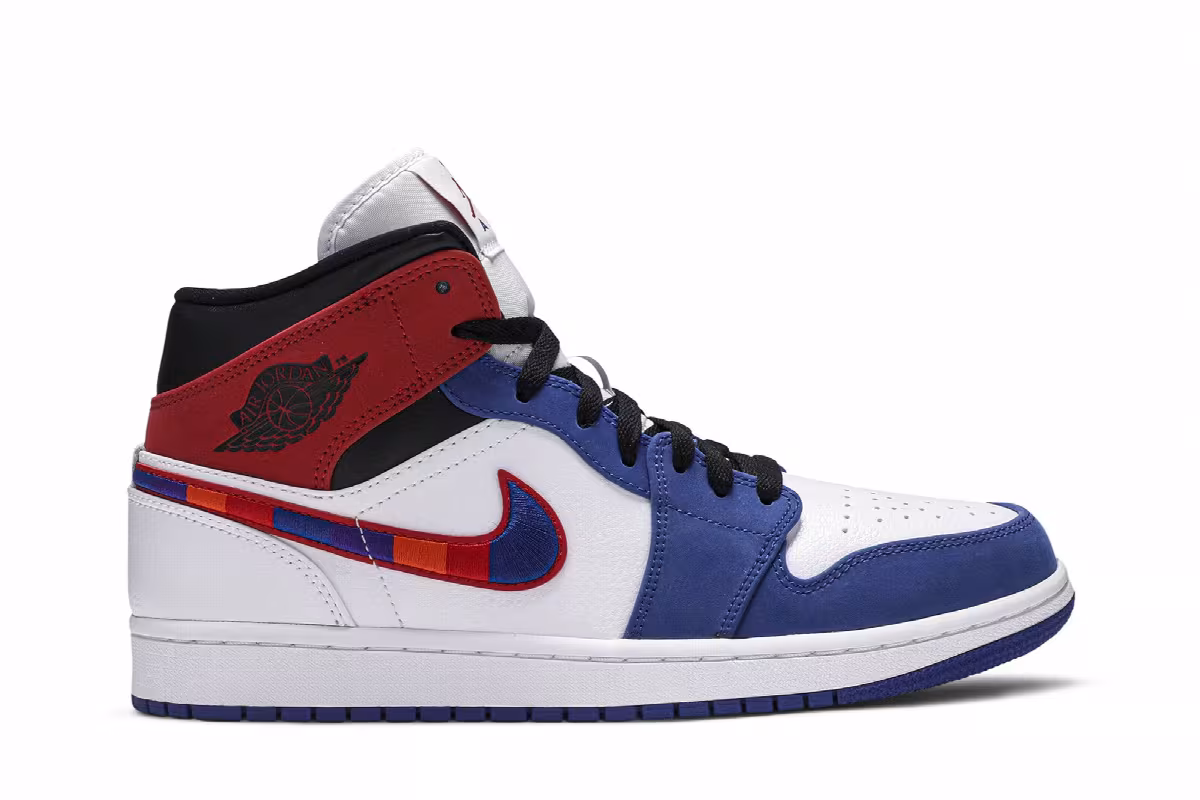 Air Jordan 1 Mid Multicolored Swoosh, view 2