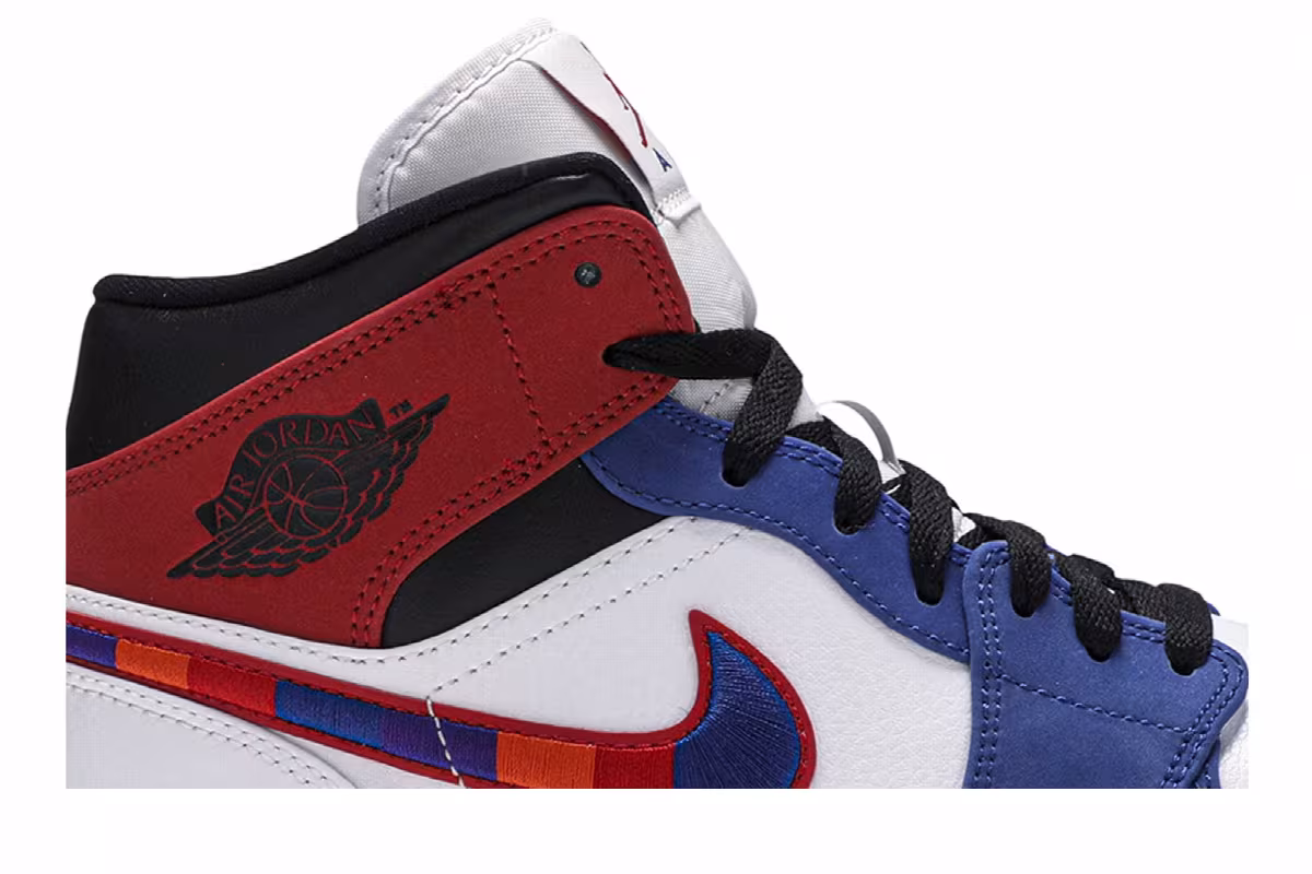Air Jordan 1 Mid Multicolored Swoosh, view 3