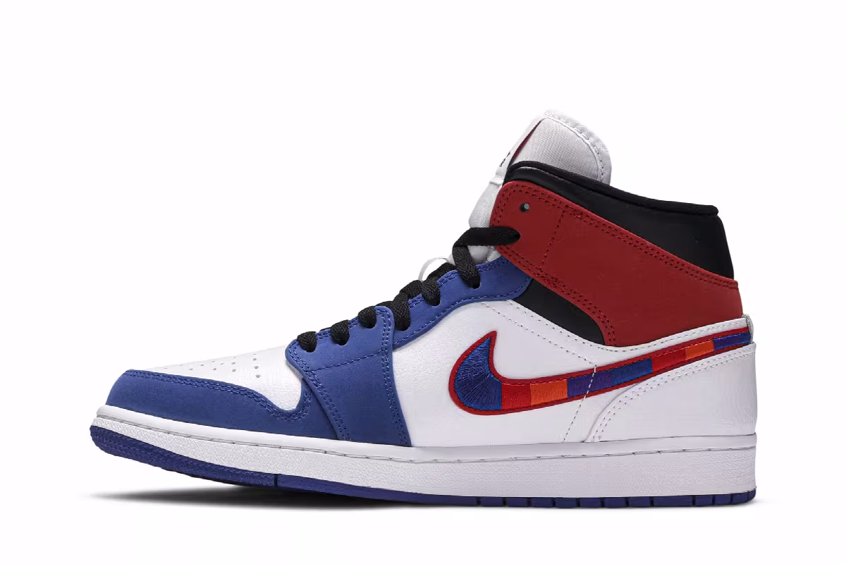 Air Jordan 1 Mid Multicolored Swoosh, view 4