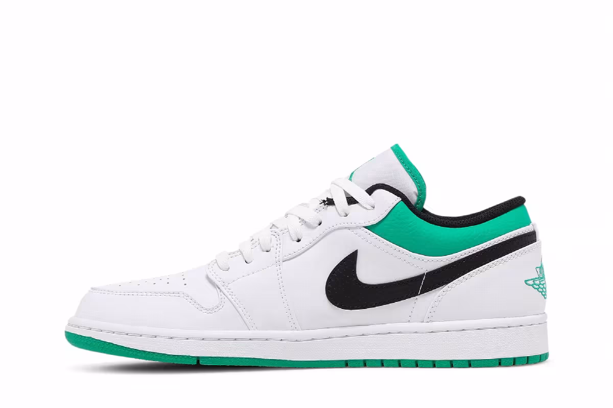 Air Jordan 1 Low White Lucky Green, view 4