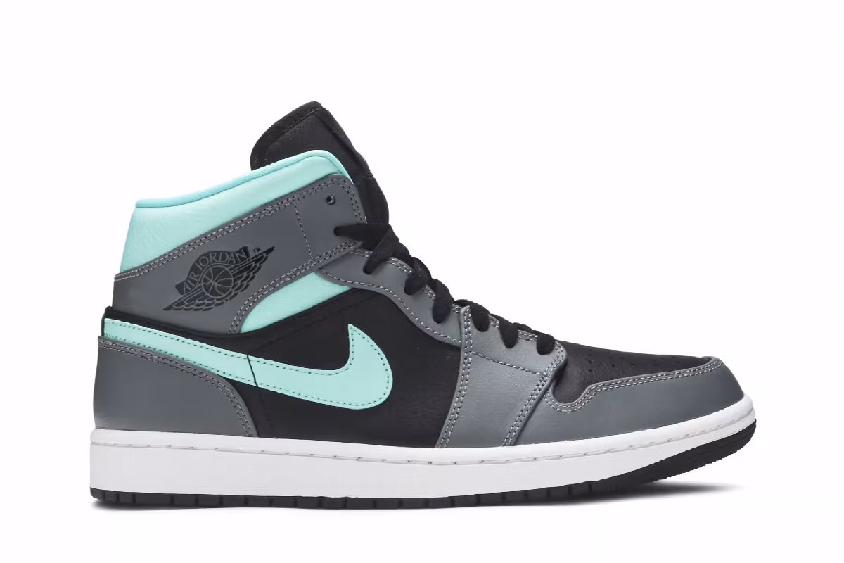 Air Jordan 1 Mid Grey Aqua, view 2