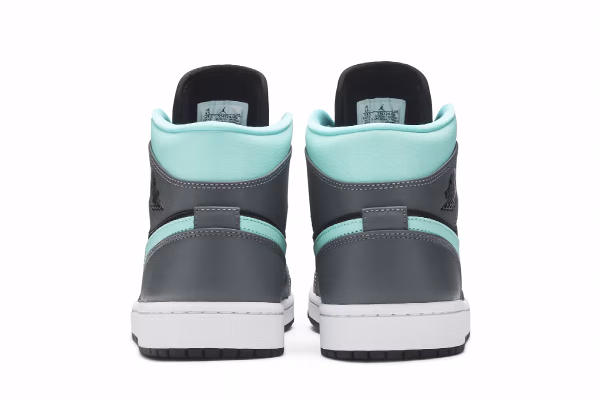 Air Jordan 1 Mid Grey Aqua, view 7