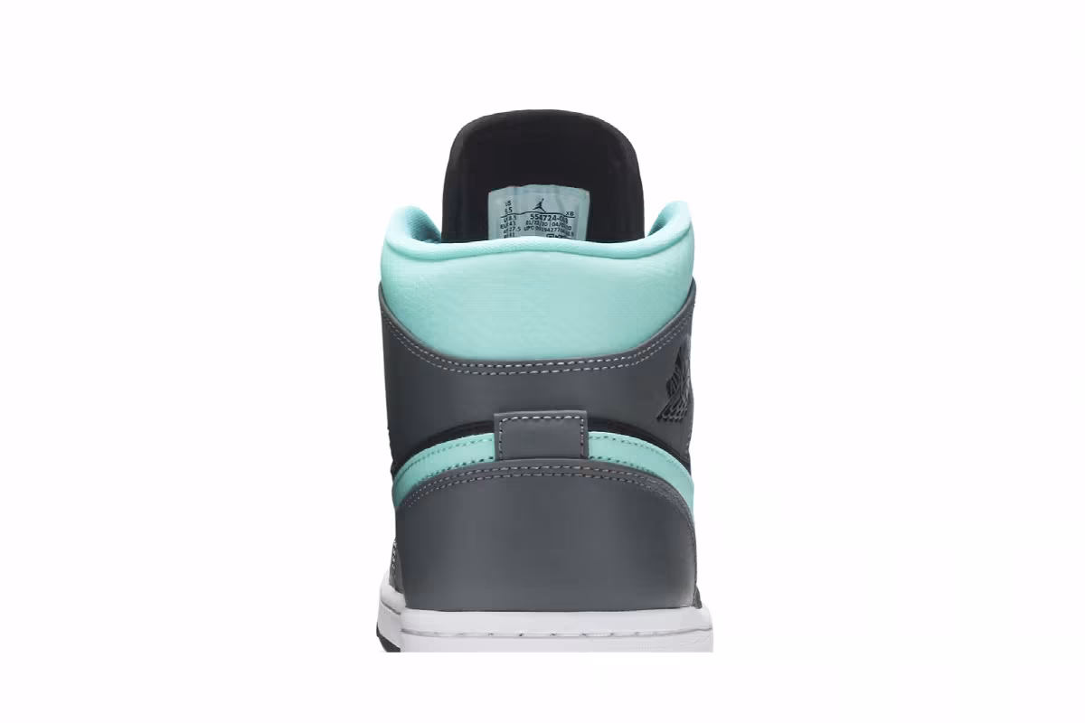 Air Jordan 1 Mid Grey Aqua, view 8