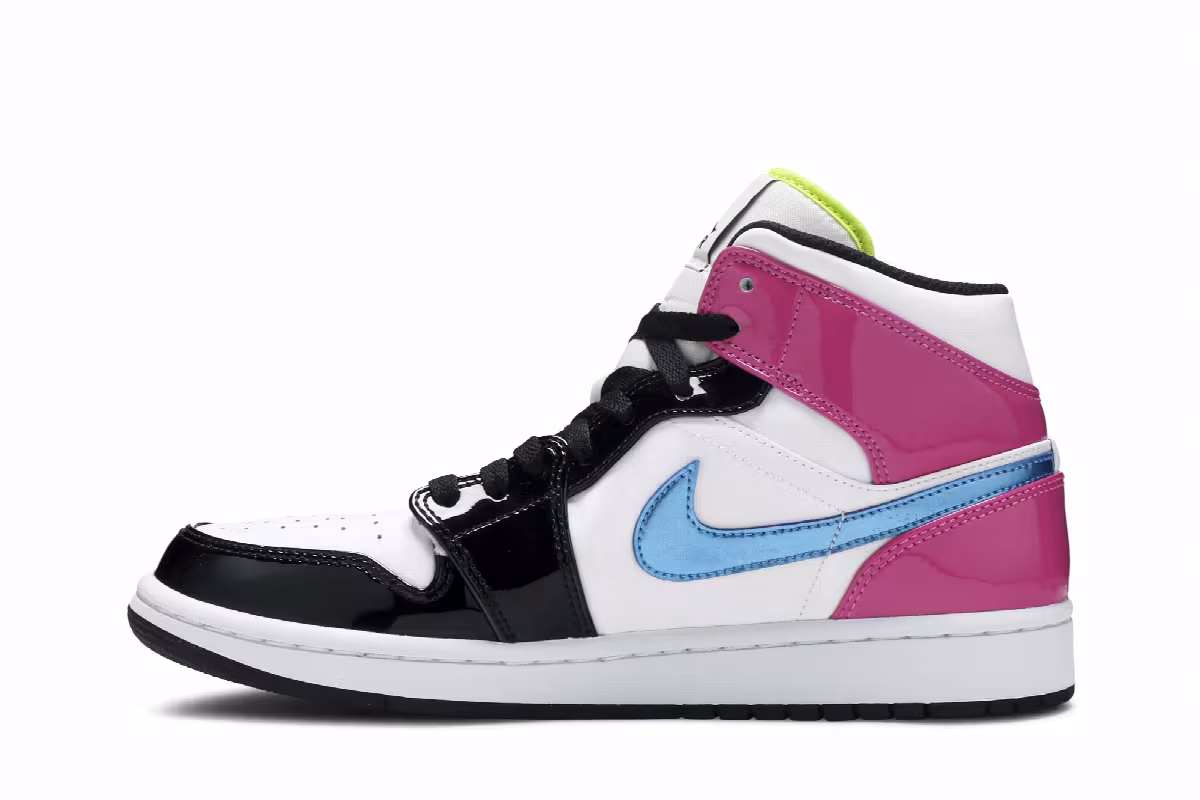 Air Jordan 1 Mid SE Cyber Active Fuchsia, view 4