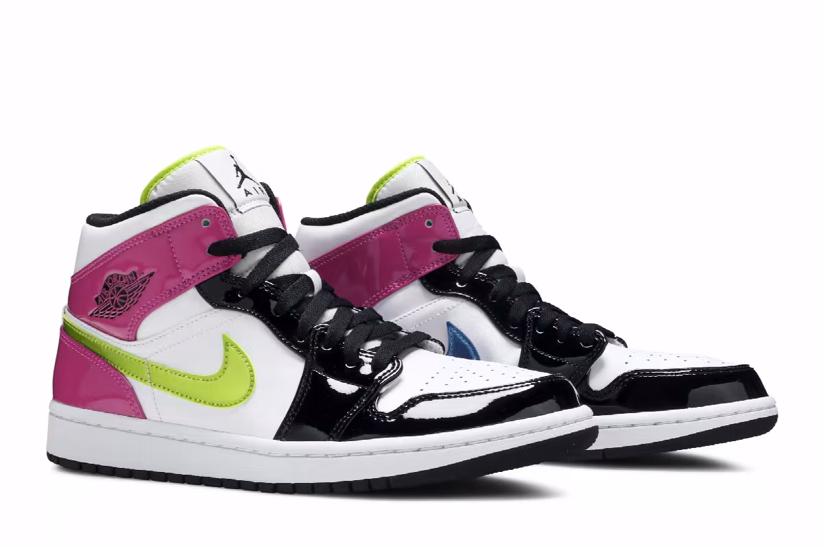 Air Jordan 1 Mid SE Cyber Active Fuchsia, view 9