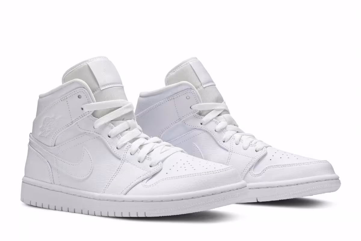 Air Jordan 1 Mid White, view 9