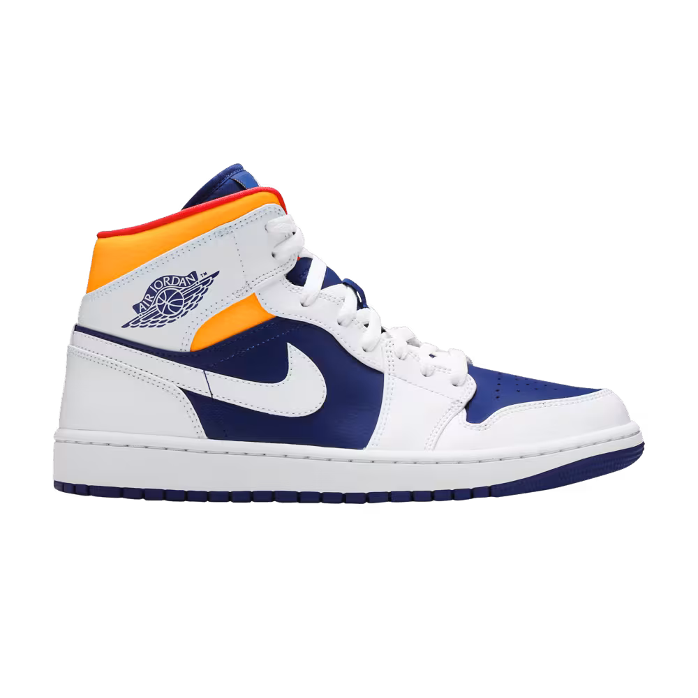Air Jordan 1 Mid White Deep Royal Blue