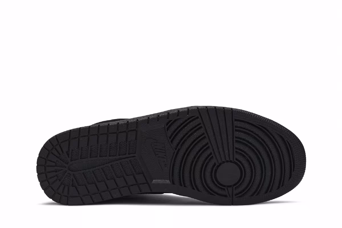 Air Jordan 1 Mid Triple Black Suede, view 5