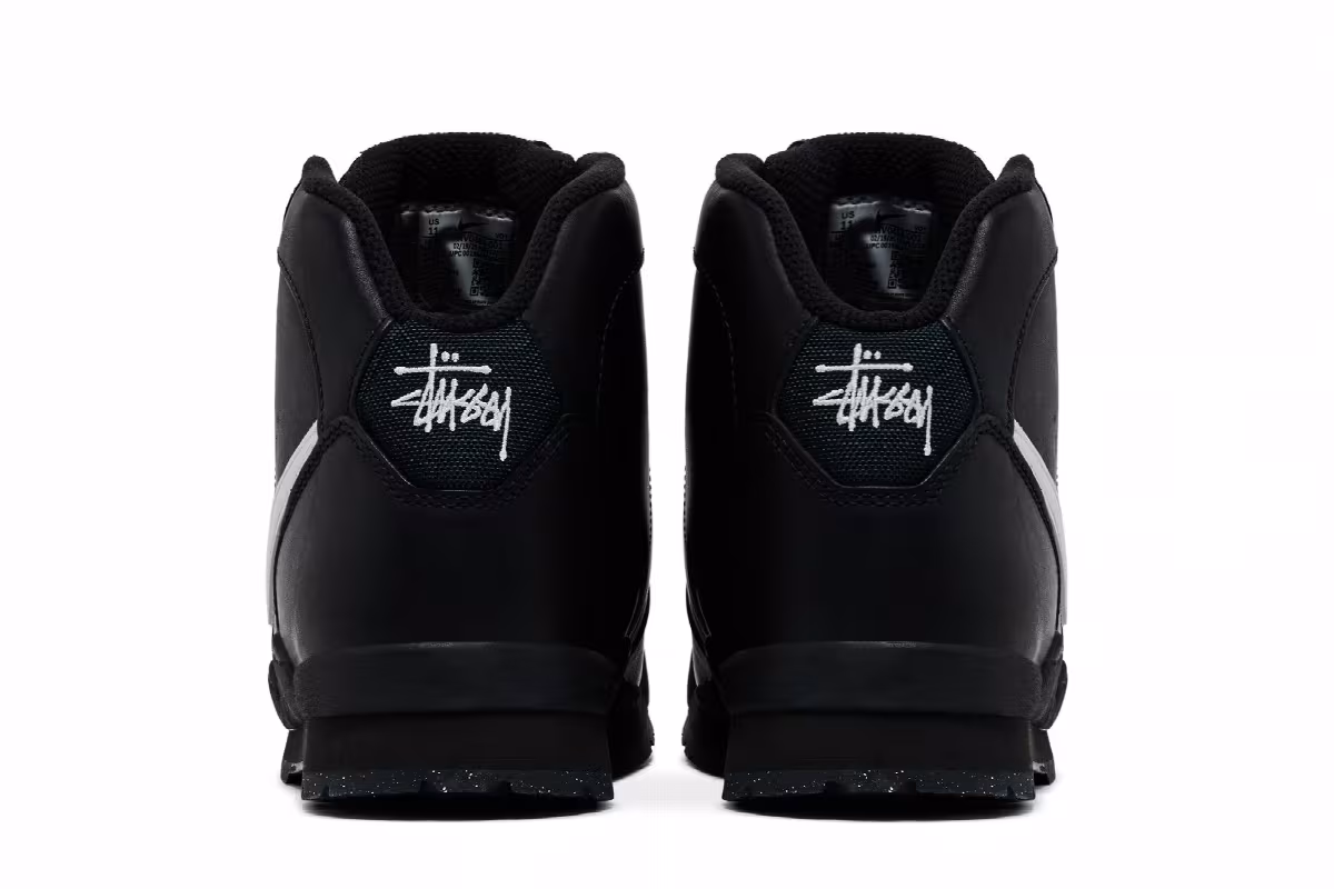 Stussy x Nike Air Baltoro Black White, view 7