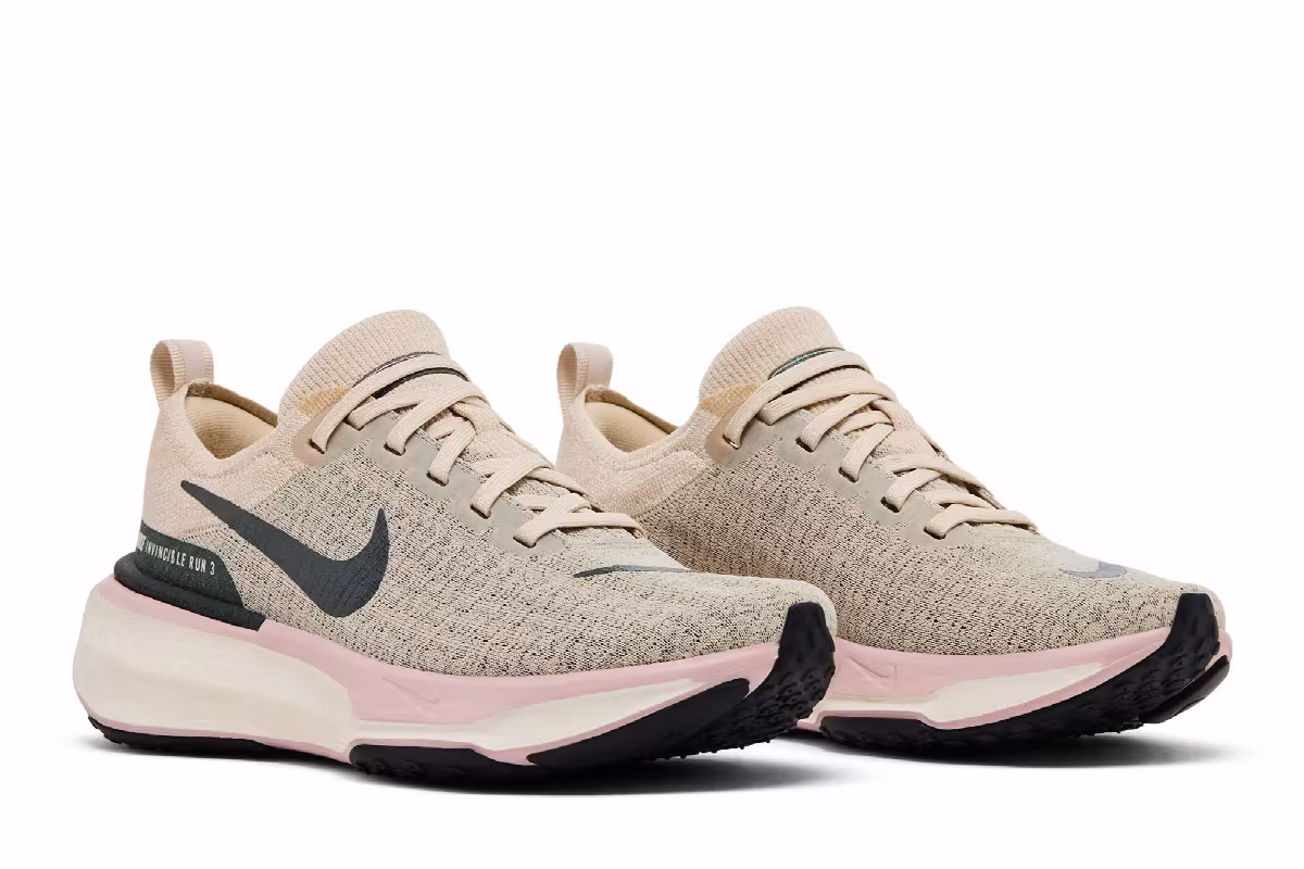 Nike Women's ZoomX Invincible 3 Premium Sanddrift Pink Oxford, view 9
