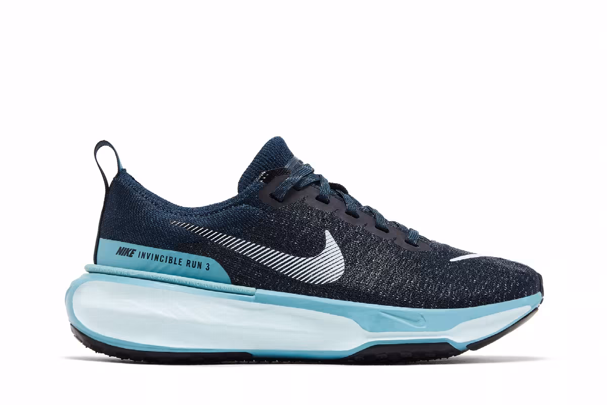 Nike Women's ZoomX Invincible 3 Armory Navy Denim Turquoise, view 2