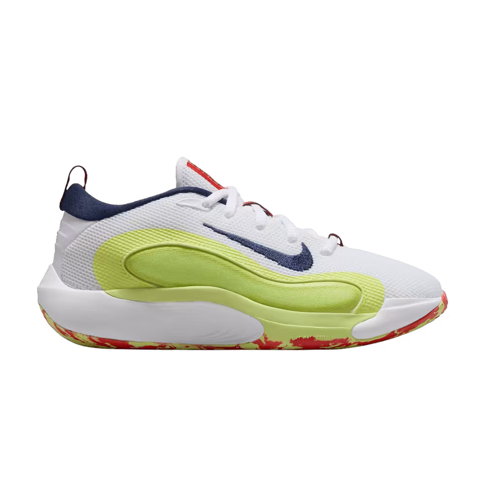 Nike IsoFly GS White Limelight Midnight Navy