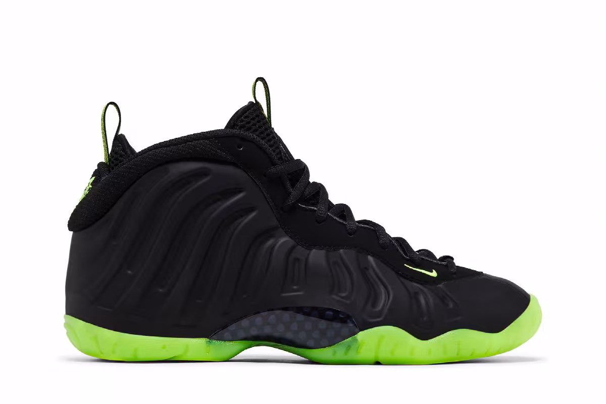 Nike Little Posite One GS Black Volt, view 2