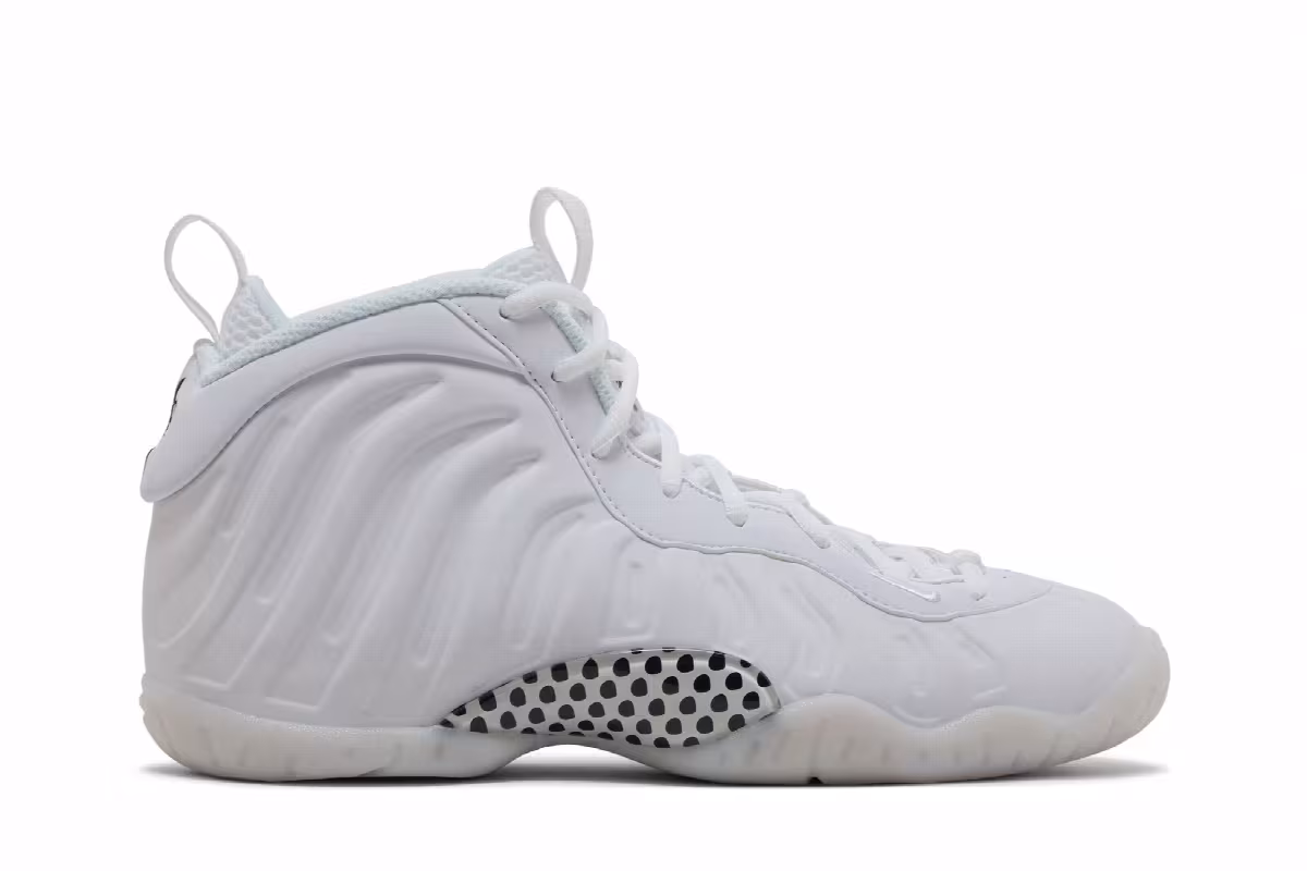 Nike Little Posite One GS Triple White, view 2