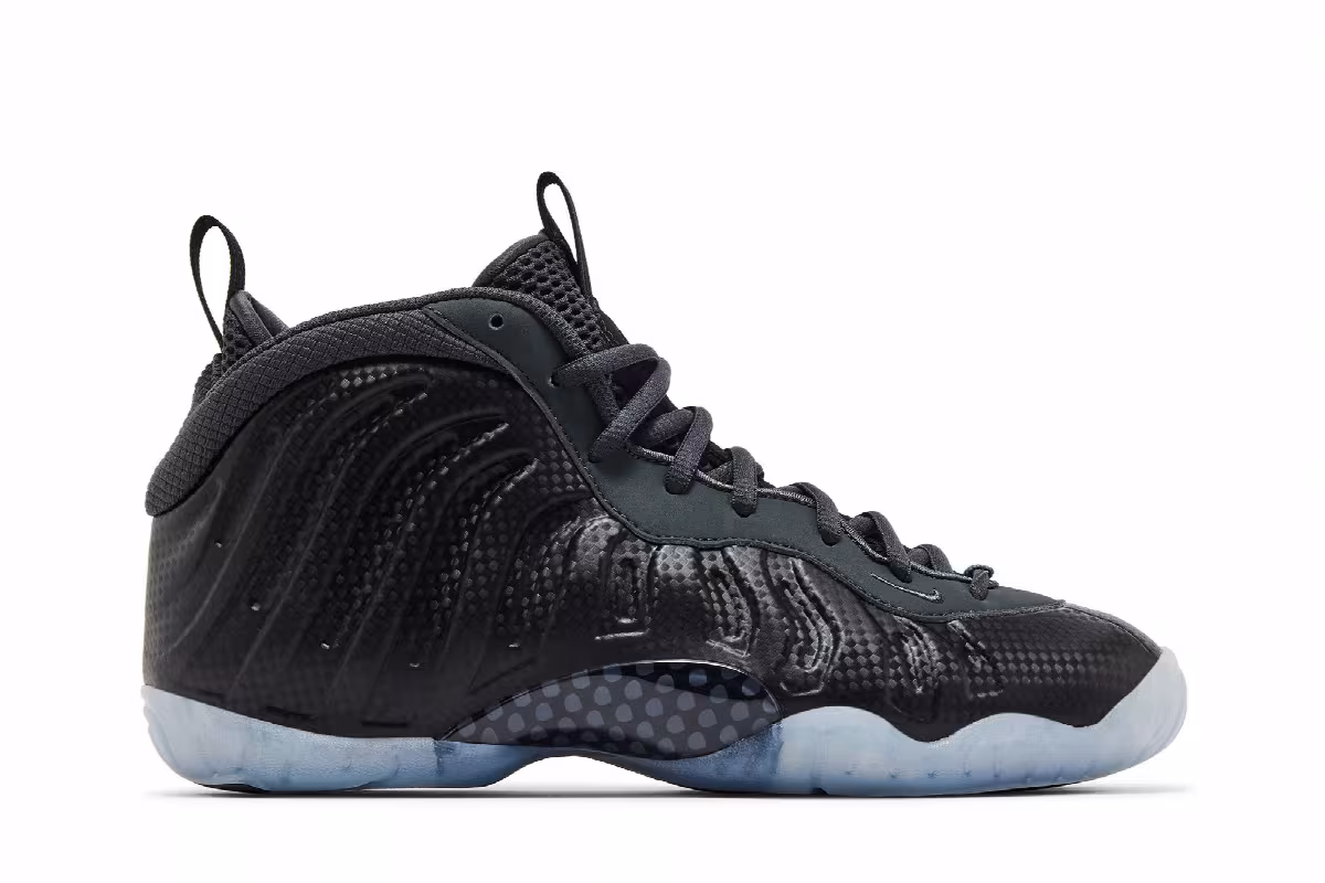 Nike Little Posite One GS Black/Black/Dark Smoke Grey/Black, view 2