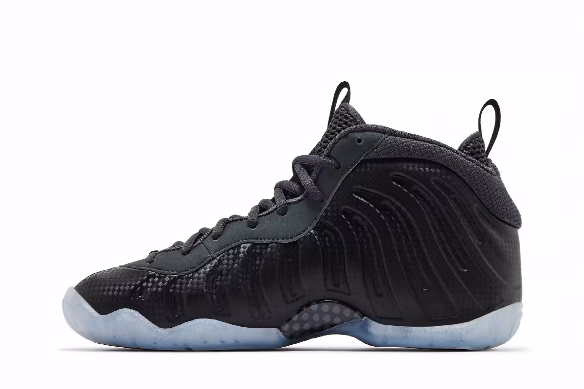 Nike Little Posite One GS Black/Black/Dark Smoke Grey/Black, view 4