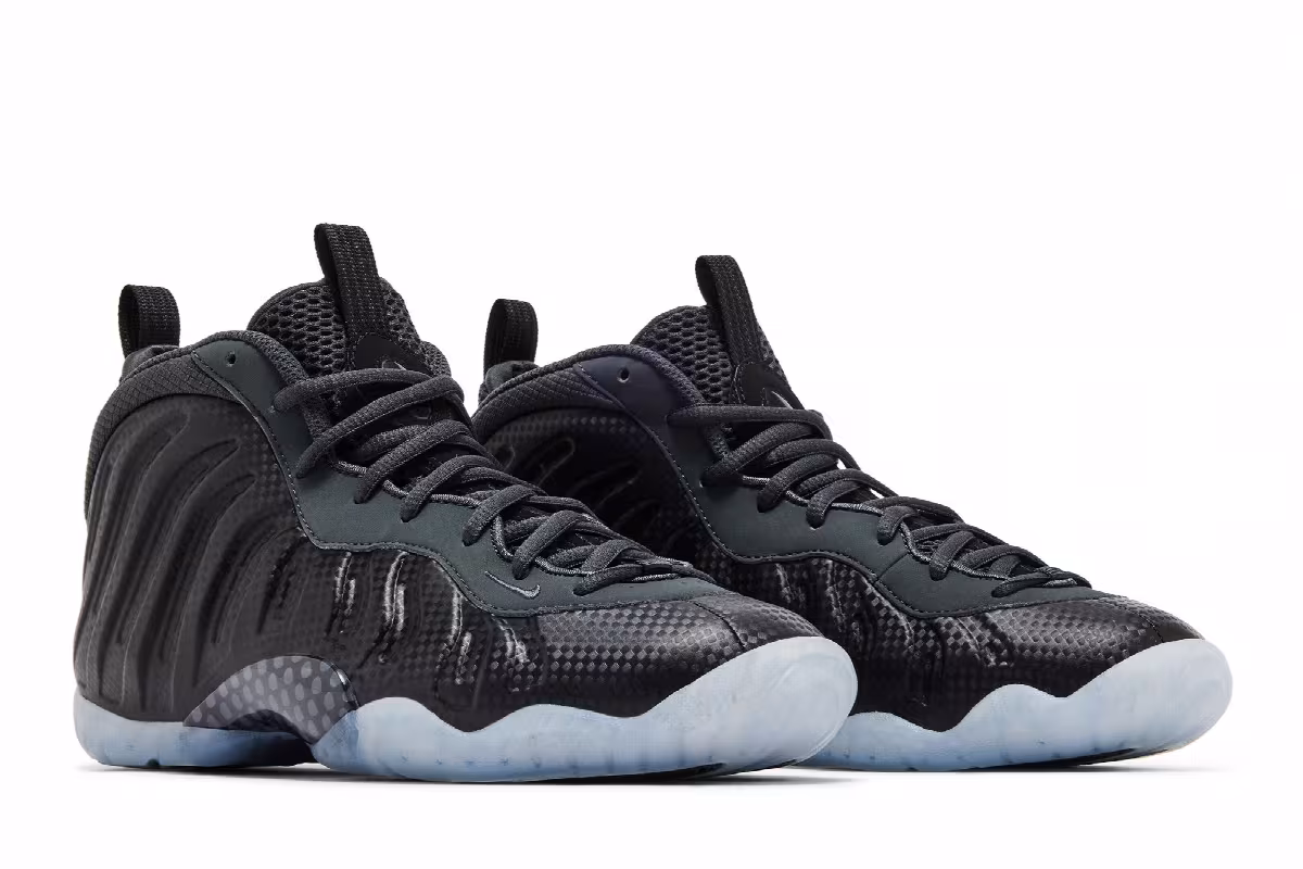 Nike Little Posite One GS Black/Black/Dark Smoke Grey/Black, view 9