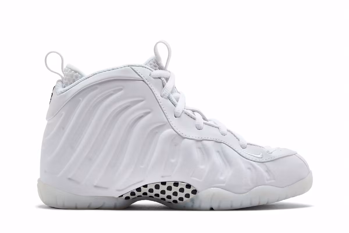 Nike Little Posite One PS Triple White, view 2