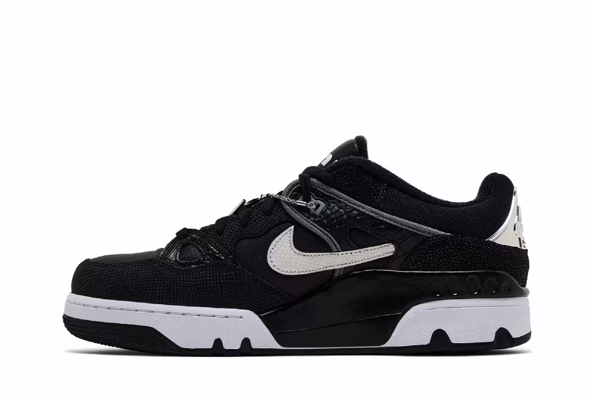 Nigo x Nike Air Force 3 Low Black Croc, view 4