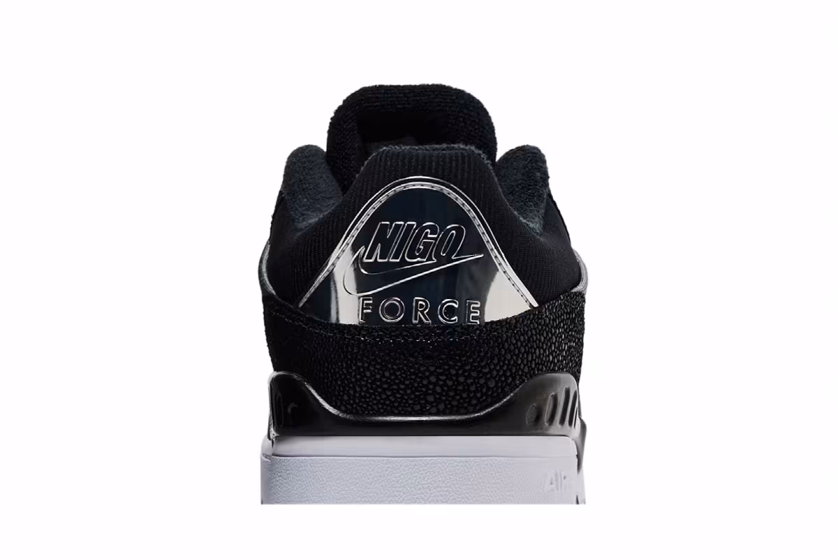 Nigo x Nike Air Force 3 Low Black Croc, view 8