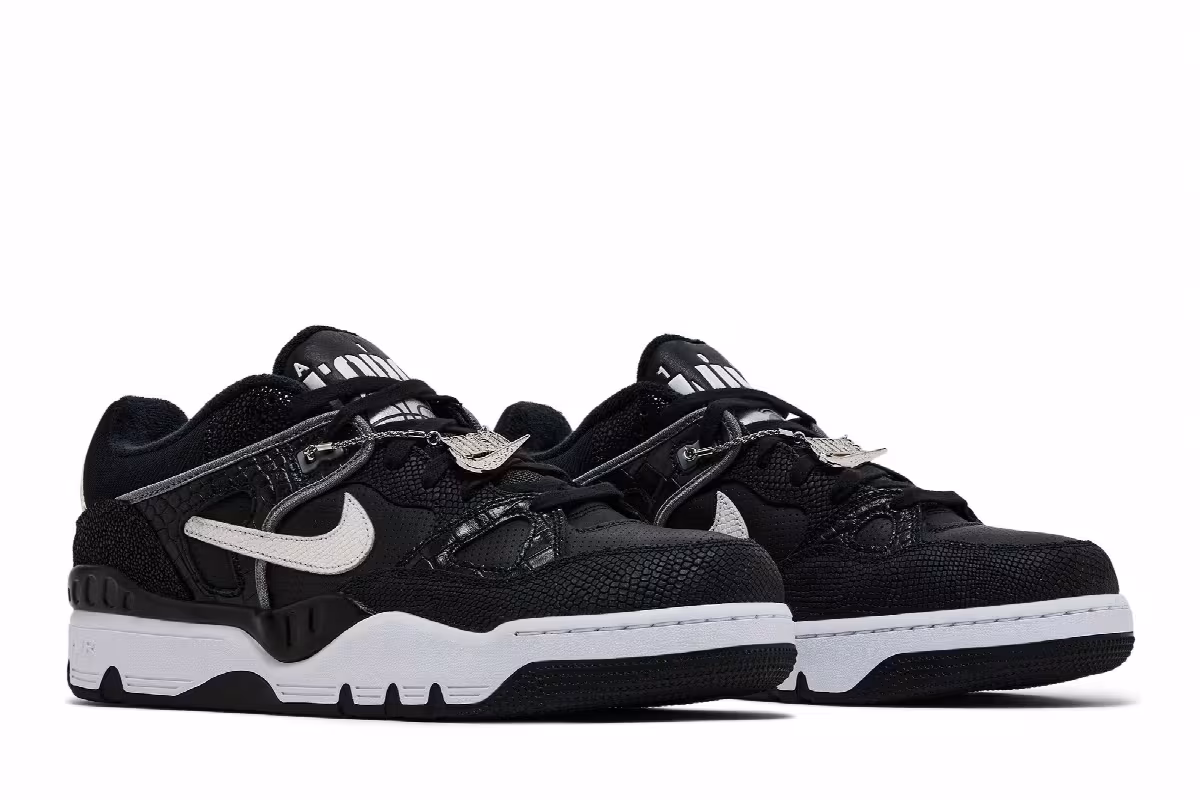 Nigo x Nike Air Force 3 Low Black Croc, view 9