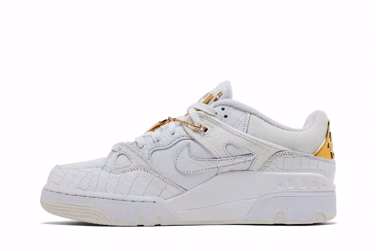Nigo x Nike Air Force 3 Low White Metallic Gold, view 4