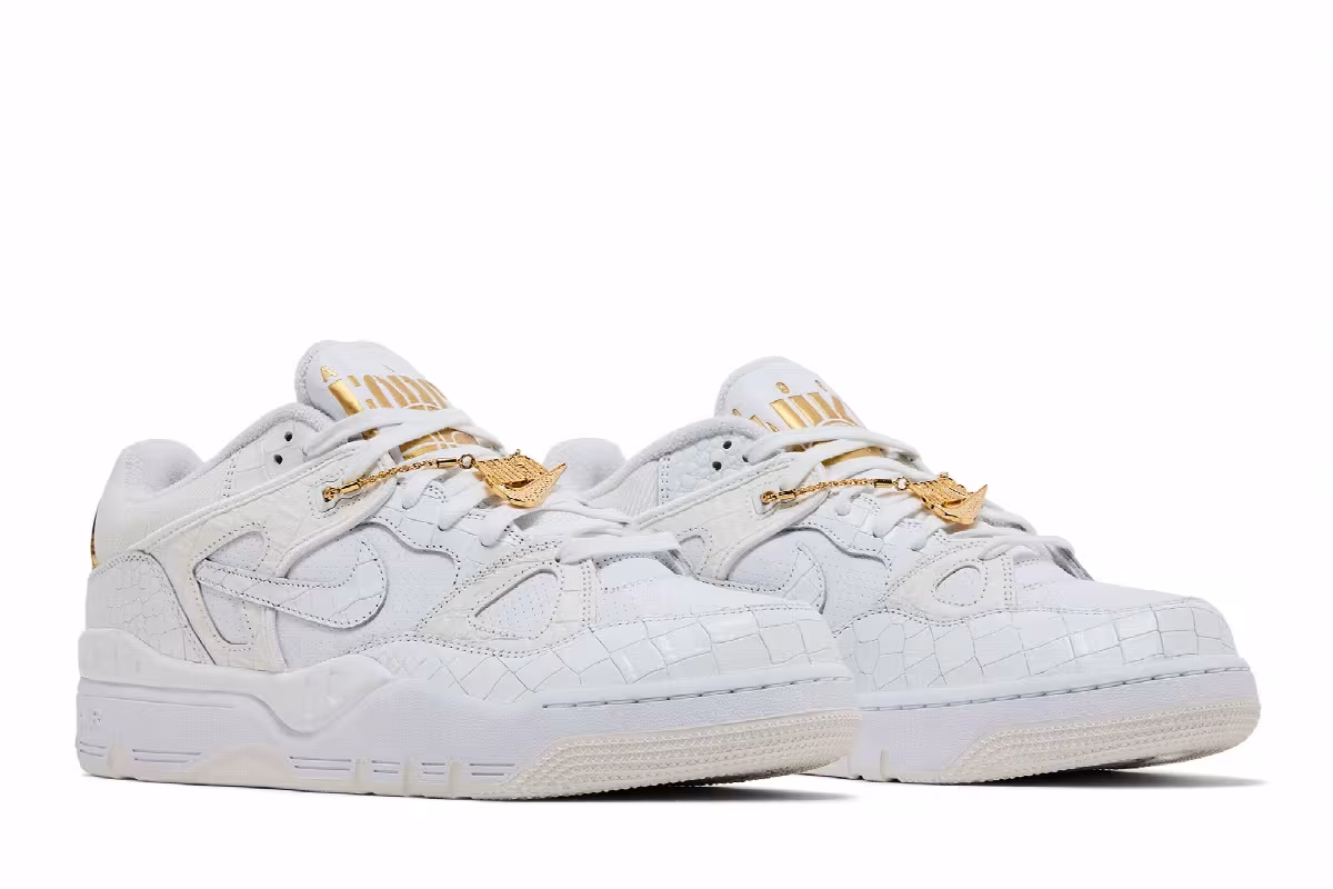 Nigo x Nike Air Force 3 Low White Metallic Gold, view 9