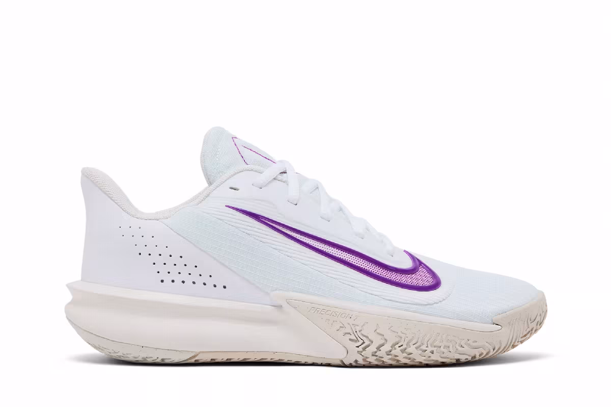 Nike Precision 7 White Vivid Purple, view 2