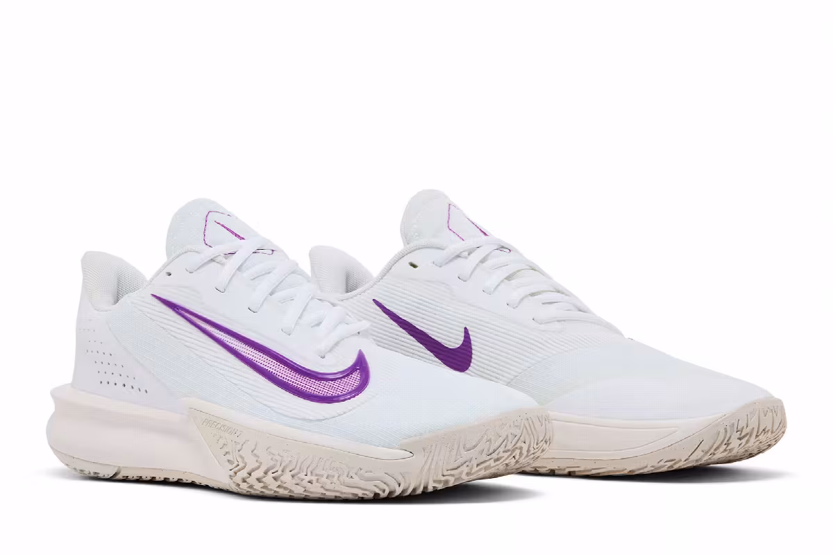 Nike Precision 7 White Vivid Purple, view 9