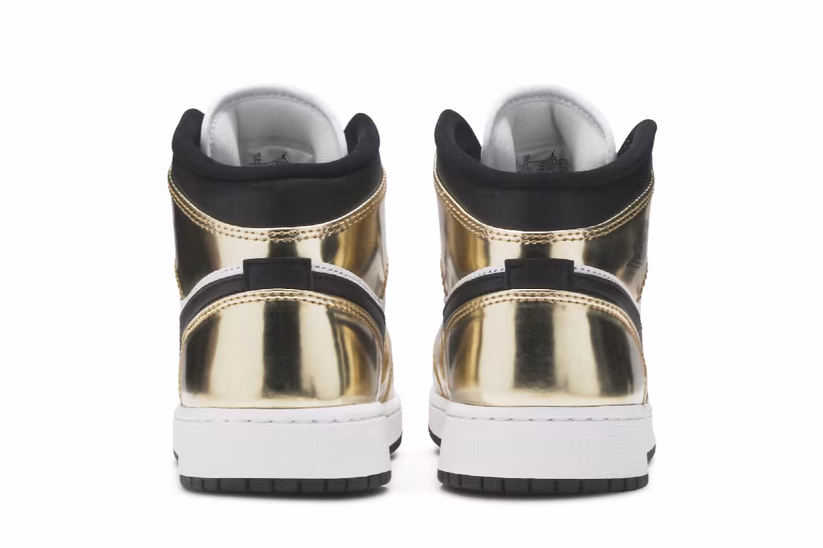 Air Jordan 1 Mid SE GS Metallic Gold, view 7