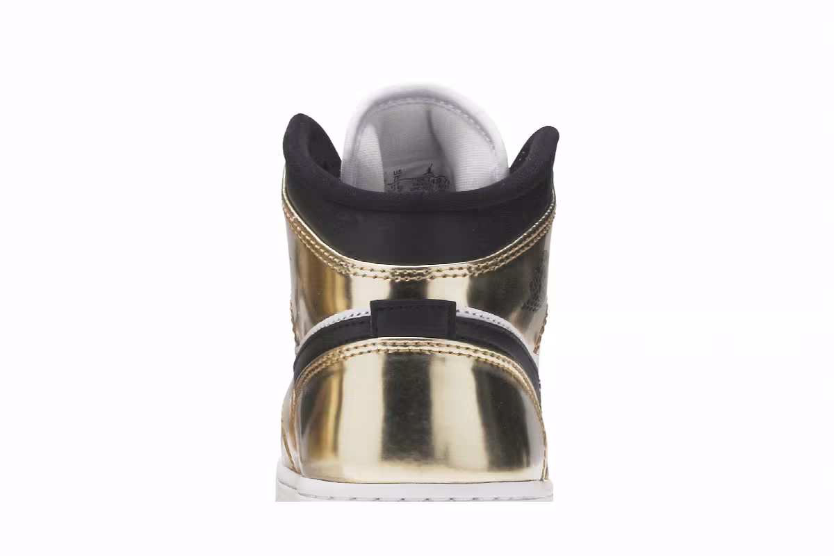 Air Jordan 1 Mid SE GS Metallic Gold, view 8